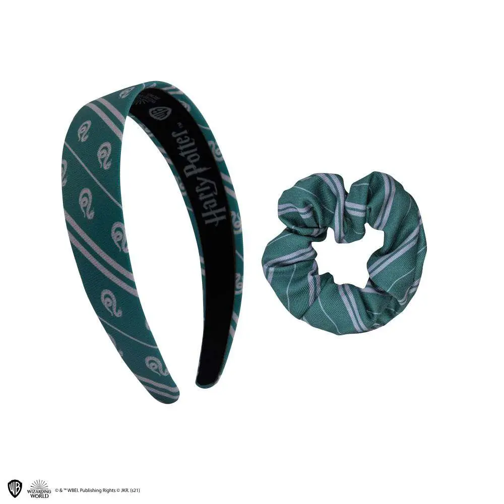 hp slytherin headband&scrunchy set