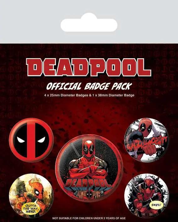 deadpool outta the way badge pack