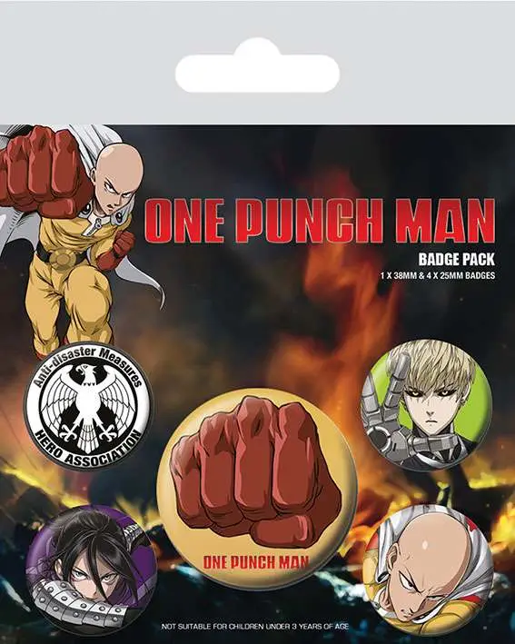 one punch man (destructive) badge pack
