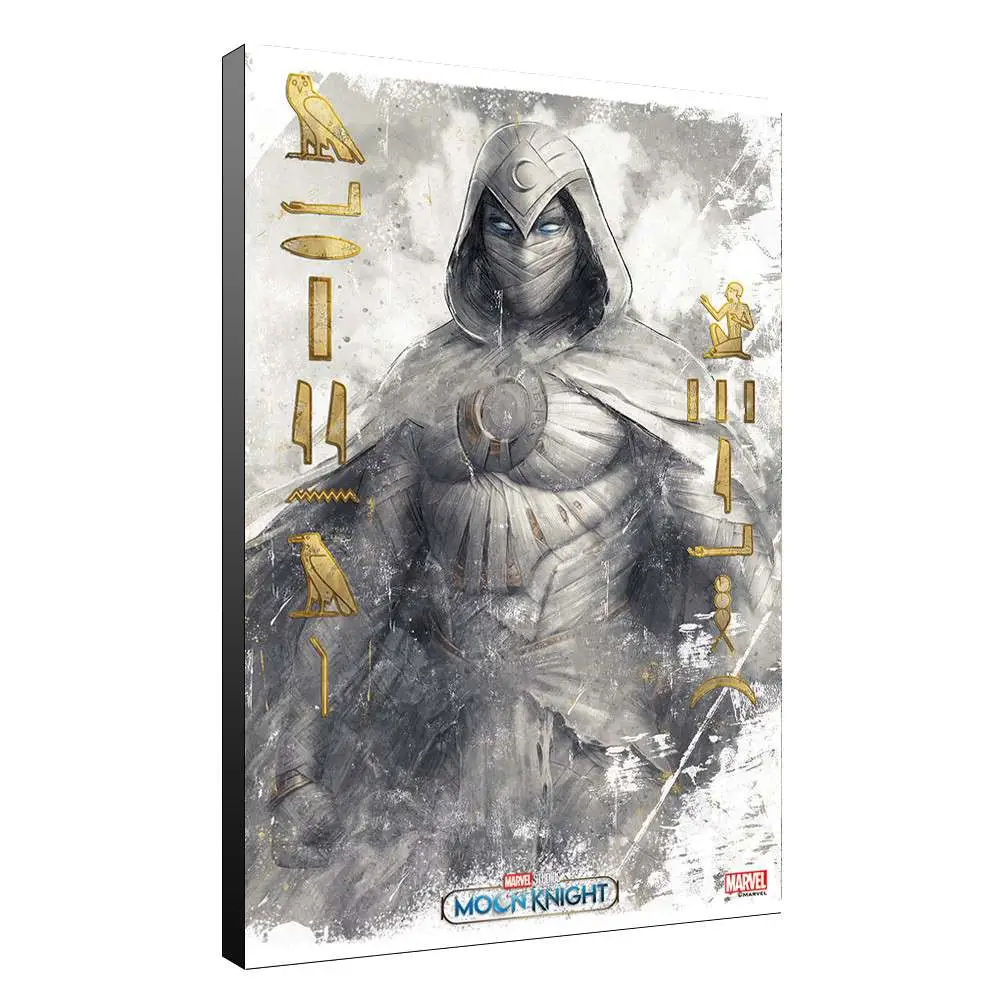 moon knight glyphs wood panel