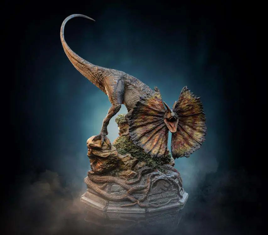 jw dilophosaurus 1/10 statue
