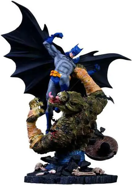 batman vs killer croc statue