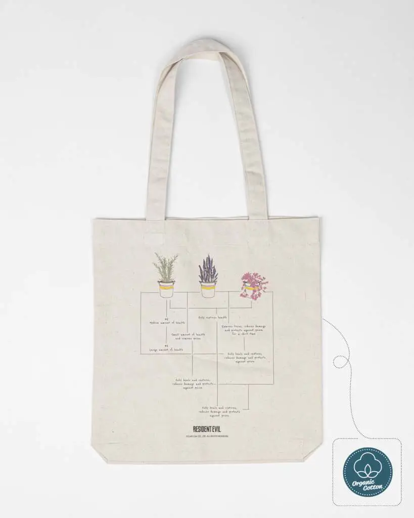 resident evil herbs tote bag