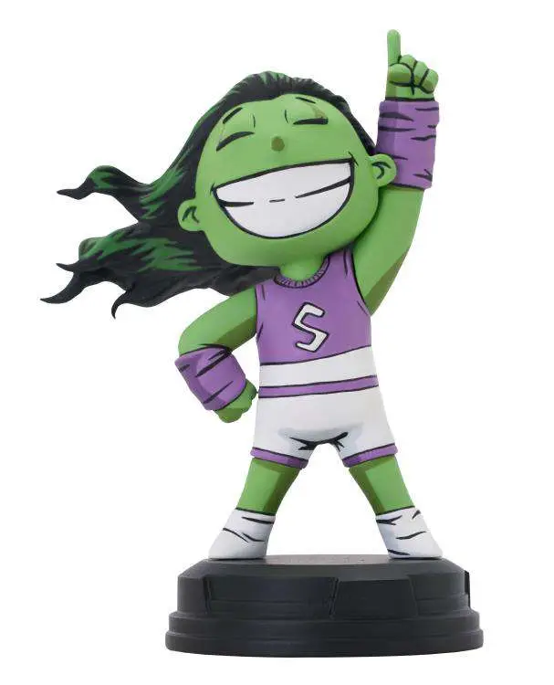 marvel animated-style she-hulk statue
