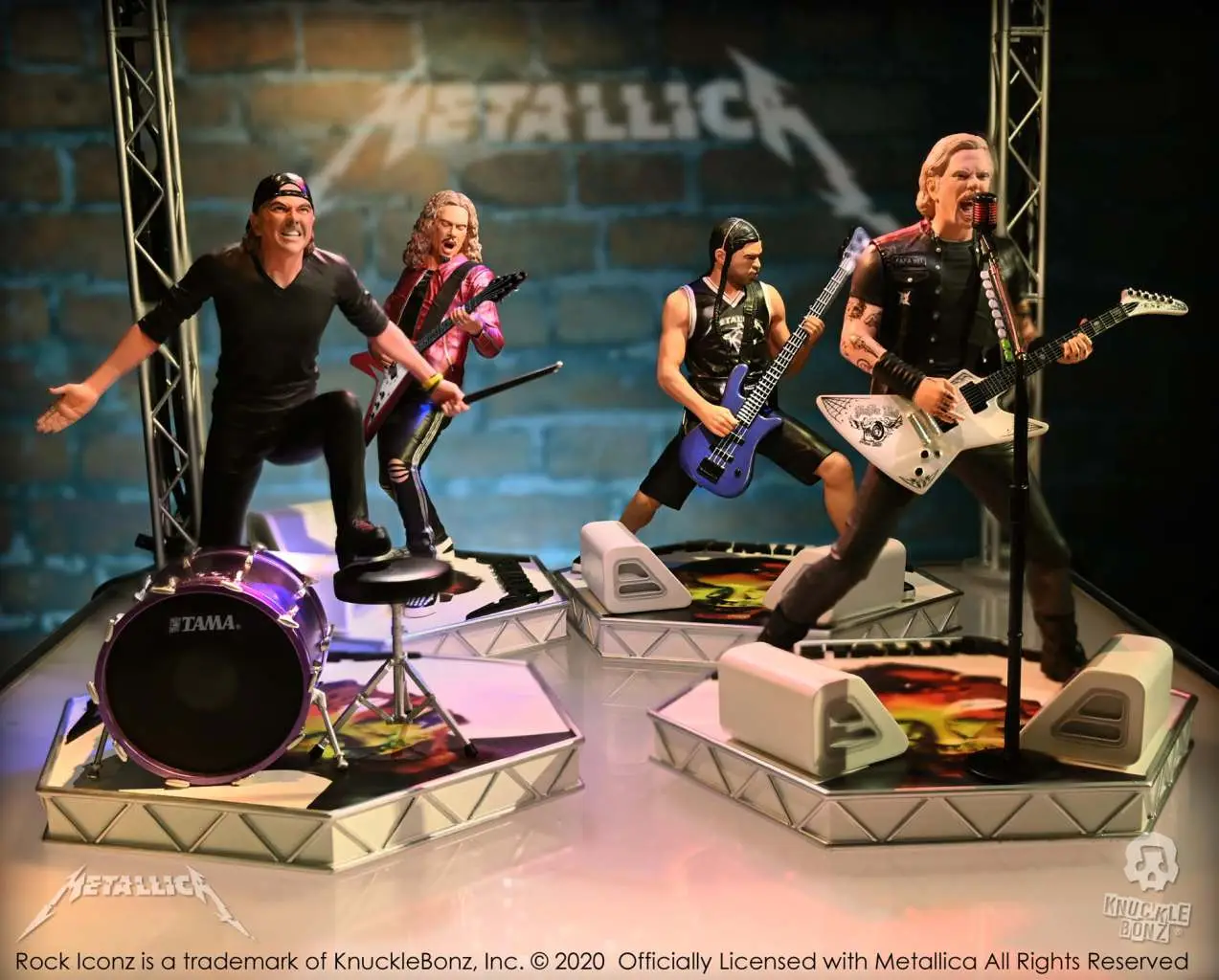 rock iconz metallica complete statue set