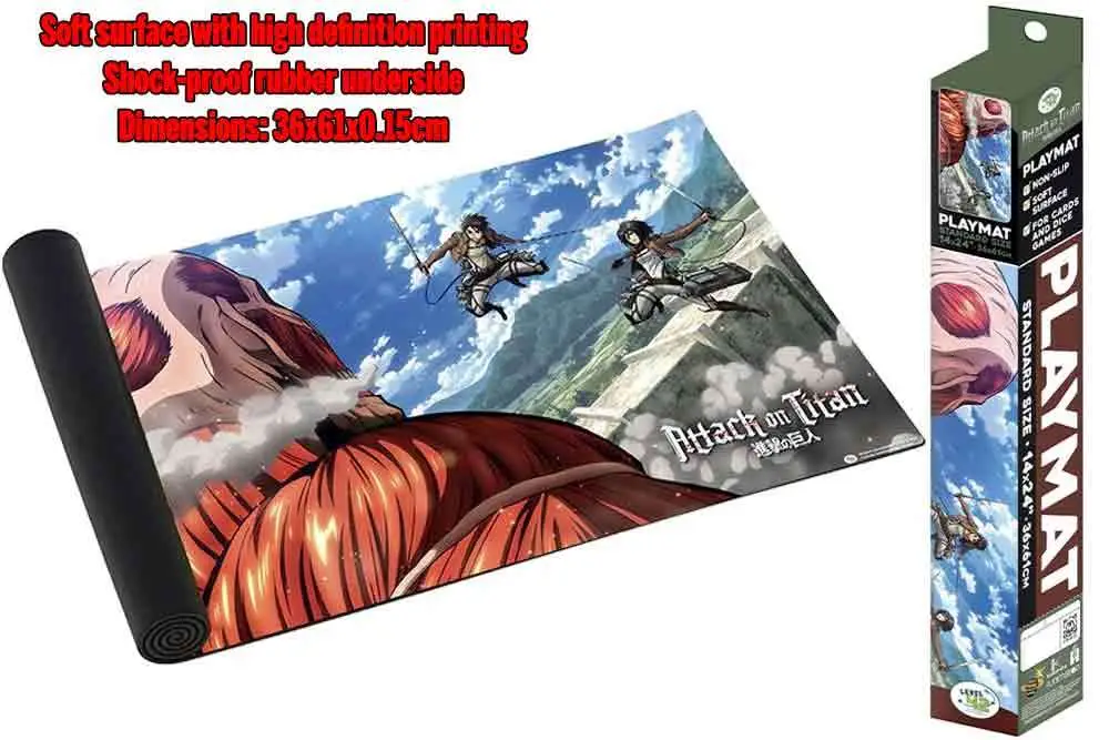 attack on titan playmat colossus titan