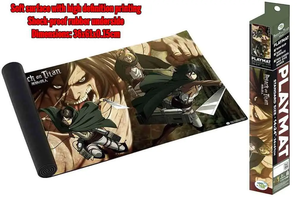 attack on titan playmat attack titan