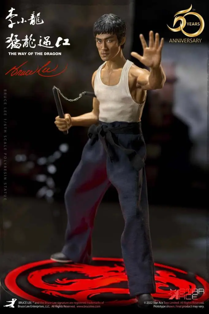 bruce lee way of the dragon resin statue