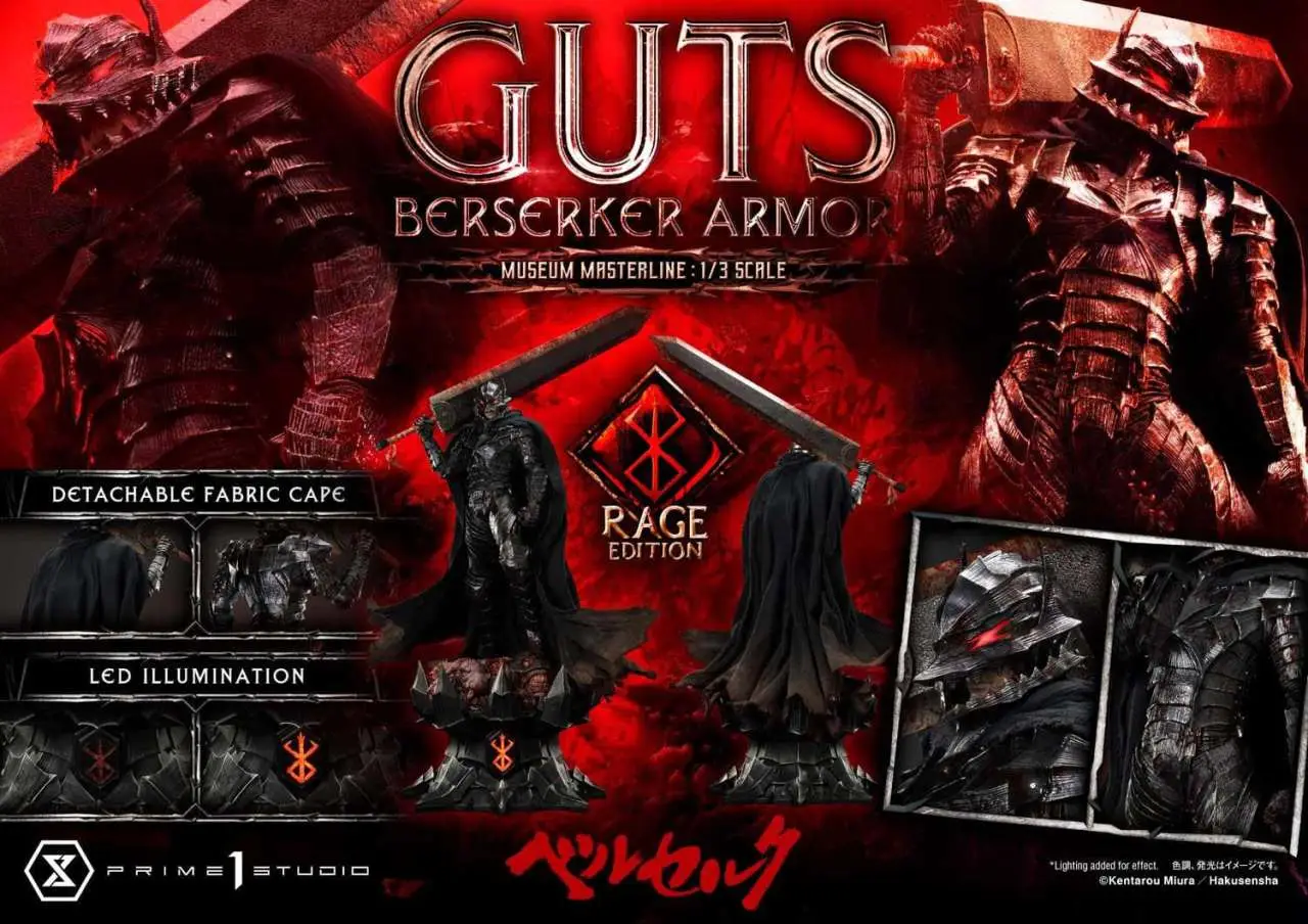 berserk guts armor rage statue