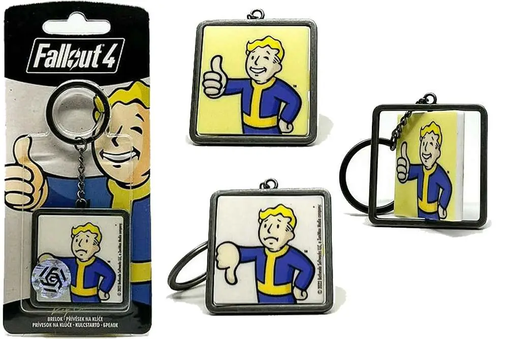 fallout turnable metal keychain