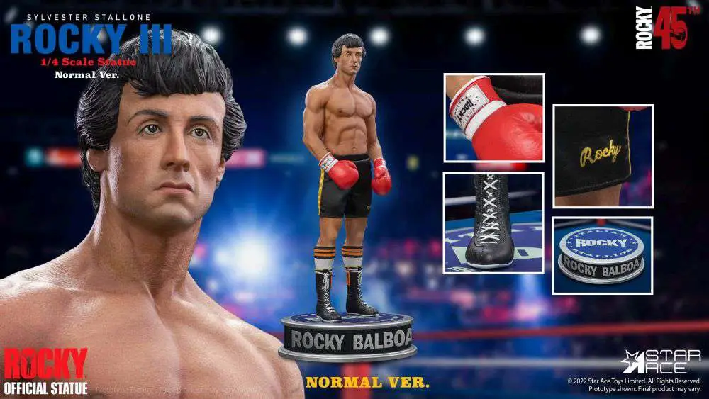 rocky iii regular resin statue