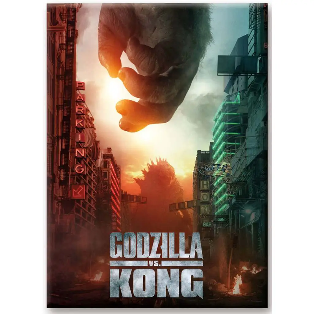 godzilla vs kong stand off flat magnet