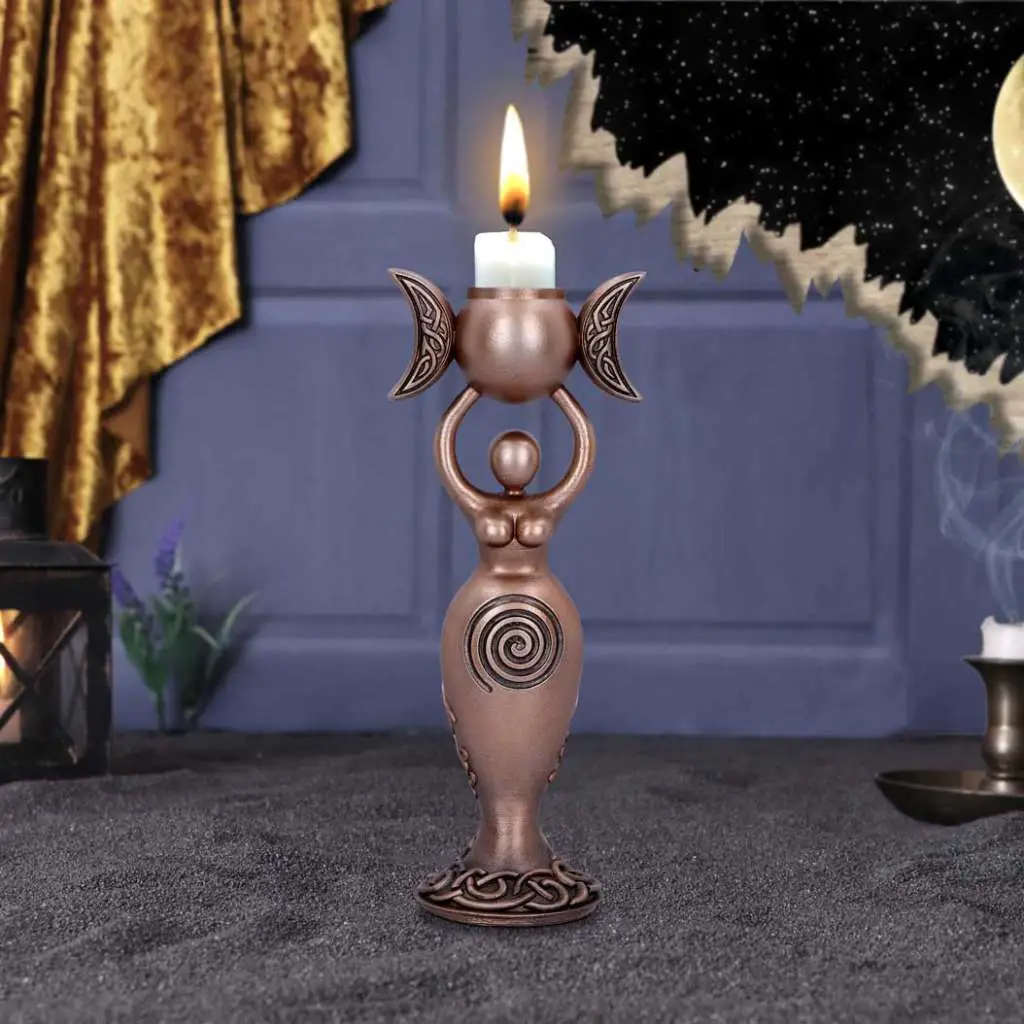 spiral goddess candle holder