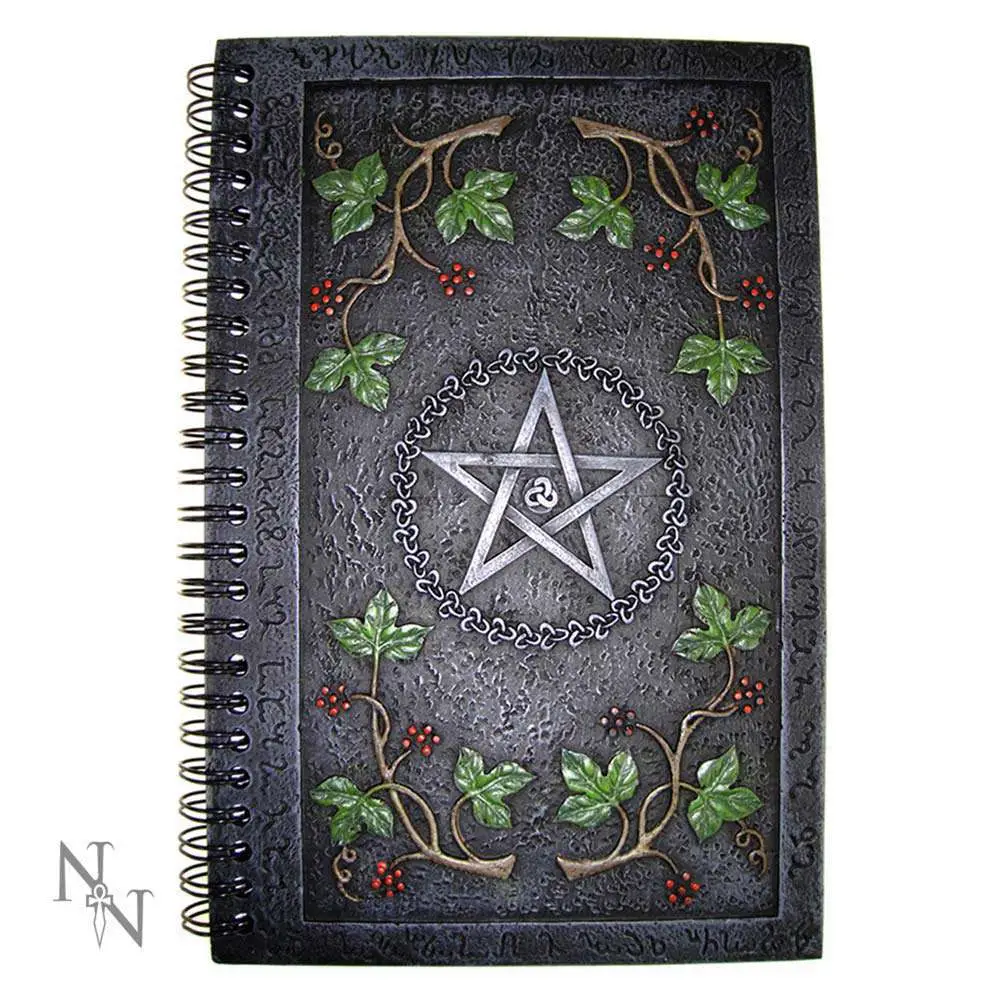 notebook resin spiral cover wiccan penta