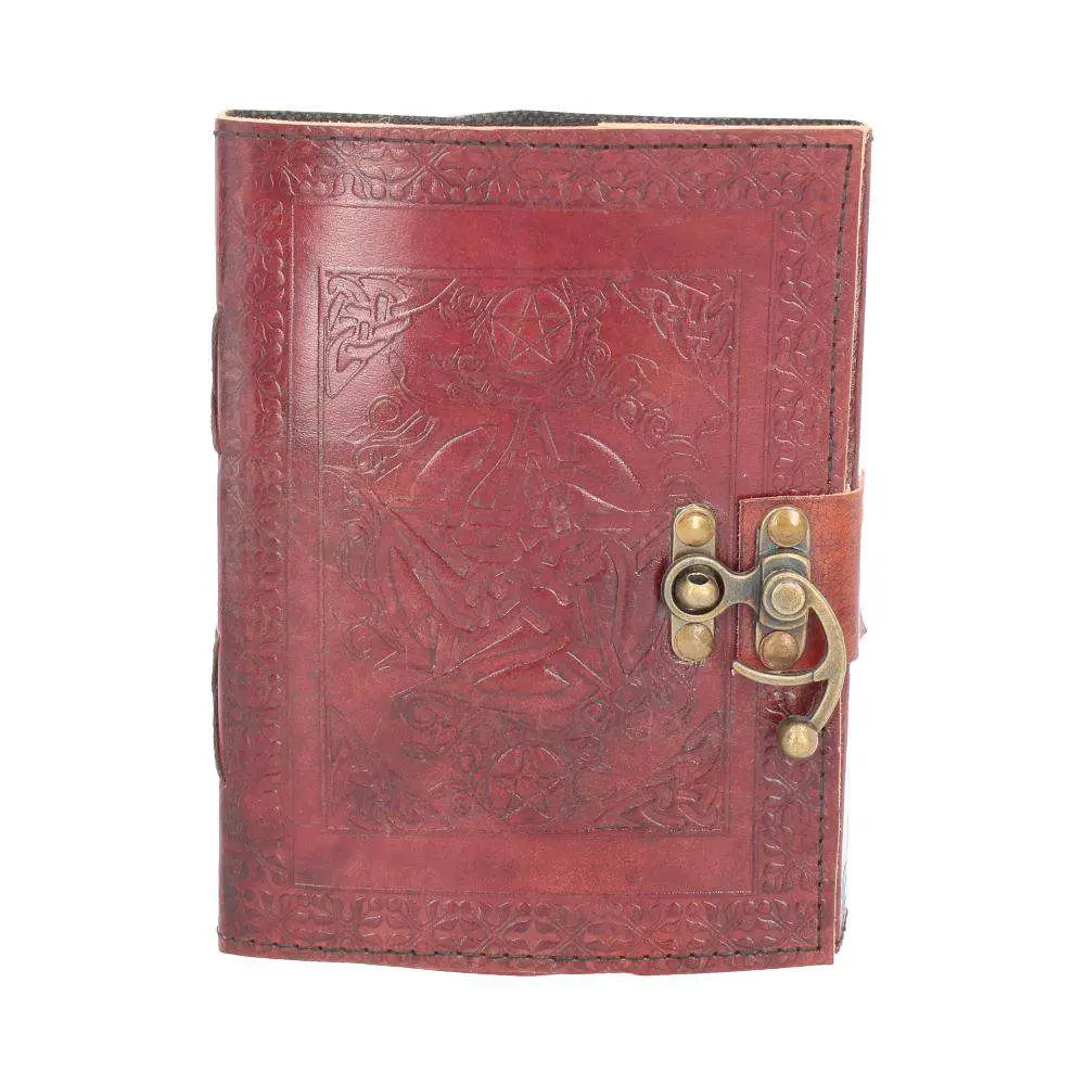 leather diary embossd pent/celtic & lock