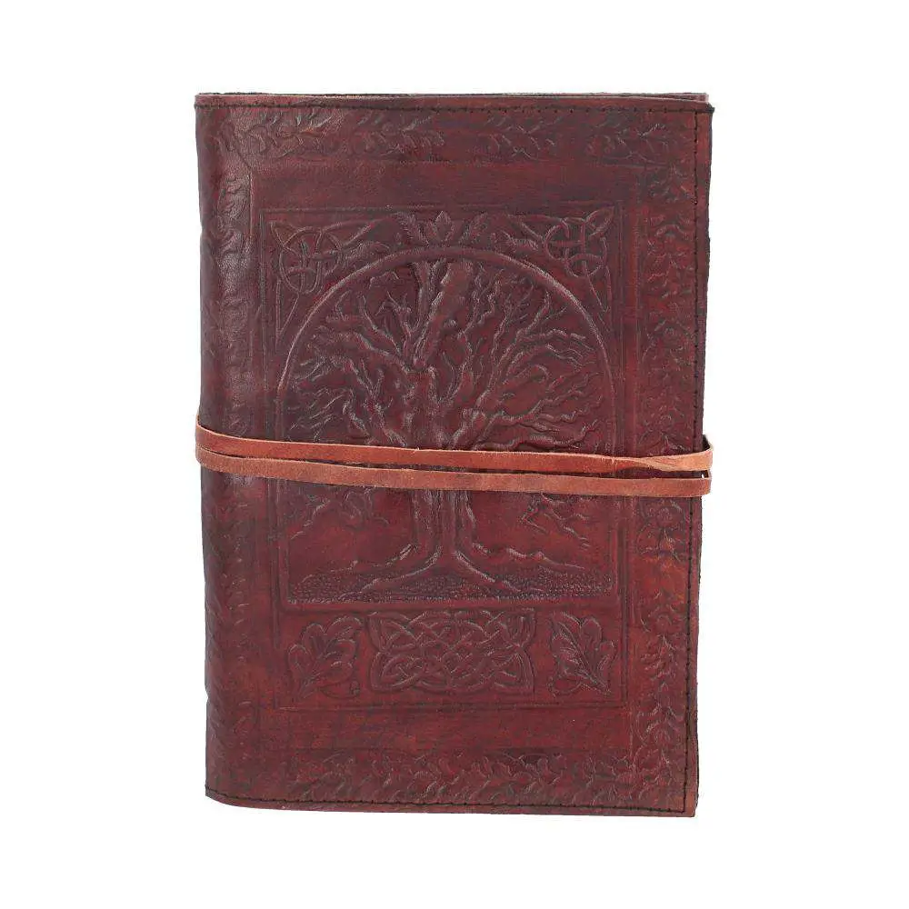 leather diary embossed tree of life