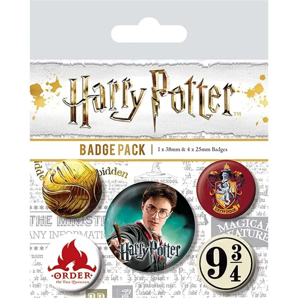 harry potter gryffindor badge pack