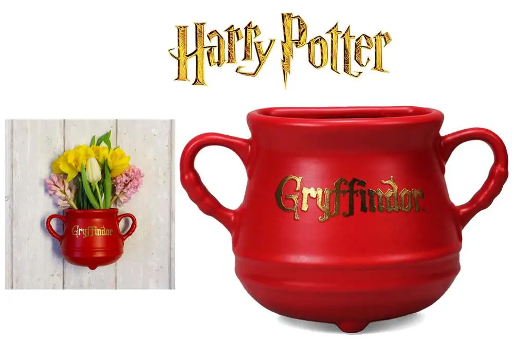 hp gryffindor cauldron wall vase shaped