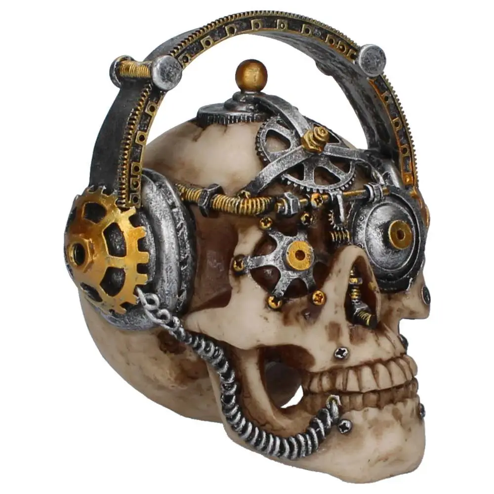 steampunk techno talk small skull