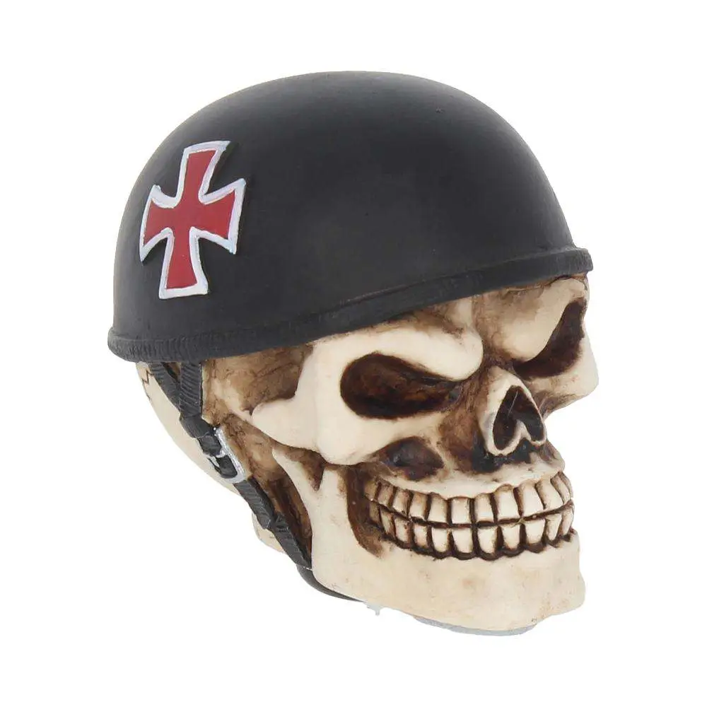 skull with hat racer gear knob helmet