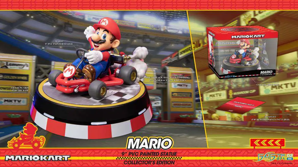 mario kart mario pvc paint deluxe statue