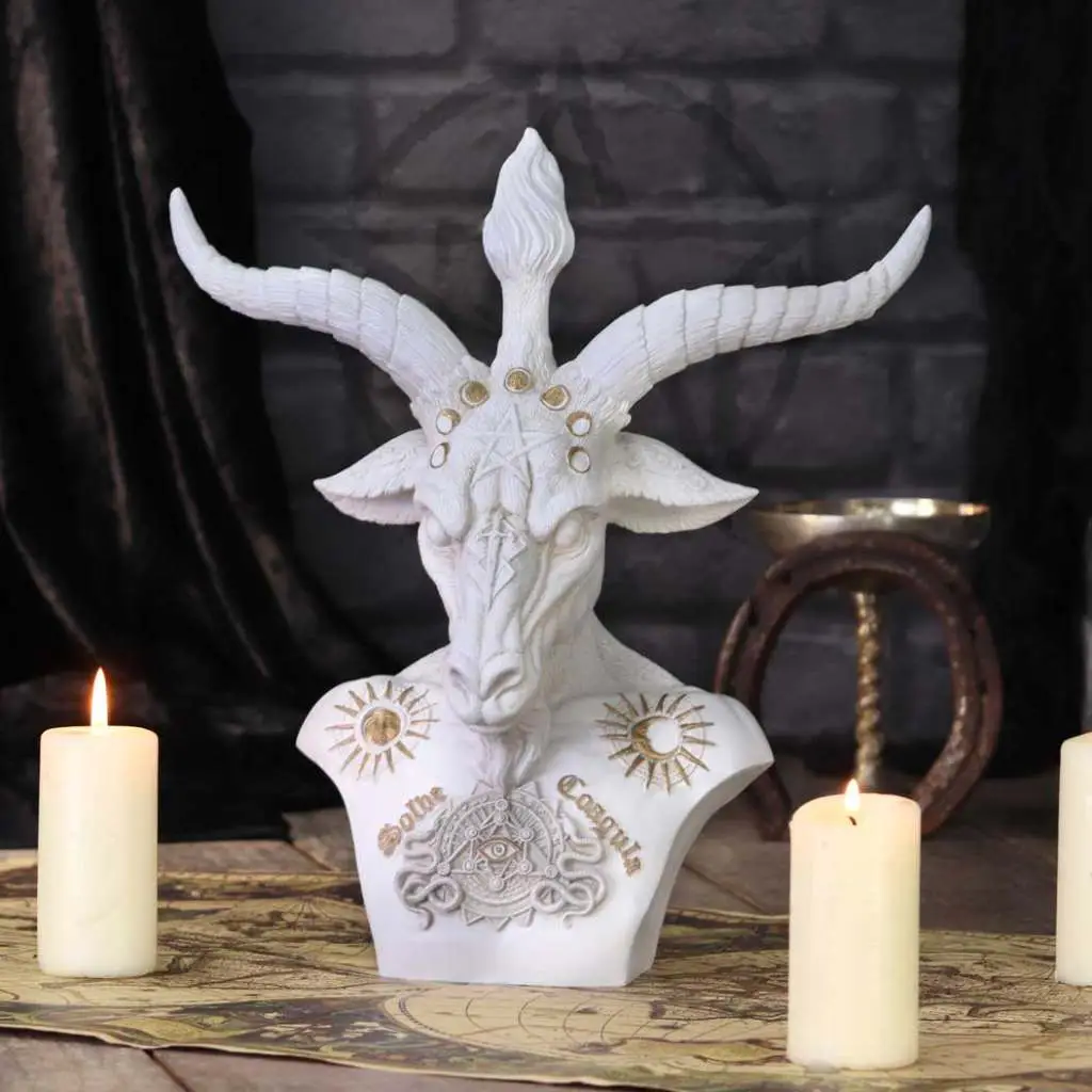 baphomet white bust