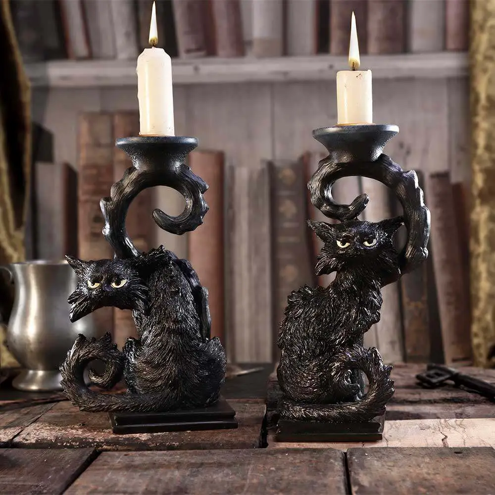 witches familiar salem candlestick holde