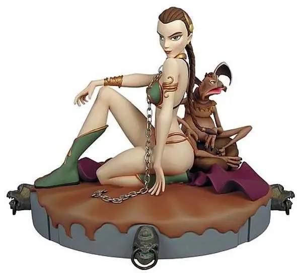 sw animated slave leia maquette