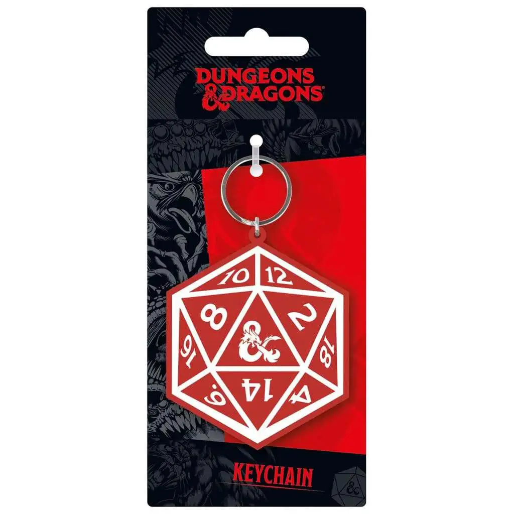 dungeons & dragons-d20 rubber keychain