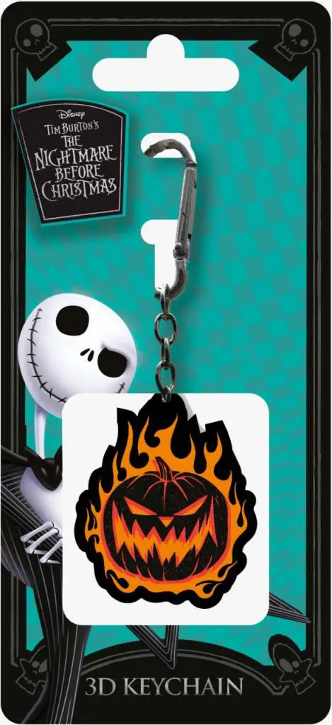nbx flaming pumpkin keychain 3d