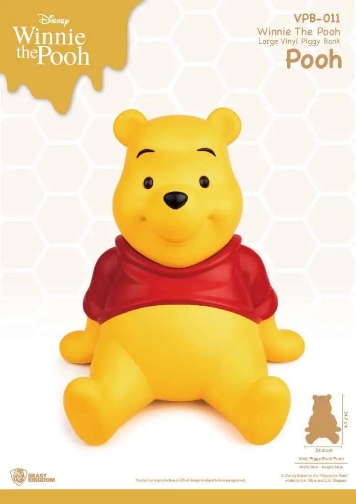 winnie pooh large vinyl piggy bank