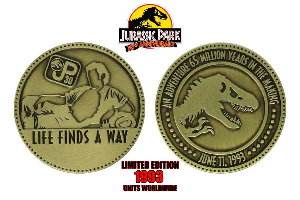 jurassic park 30th ann.ltd.ed. coin