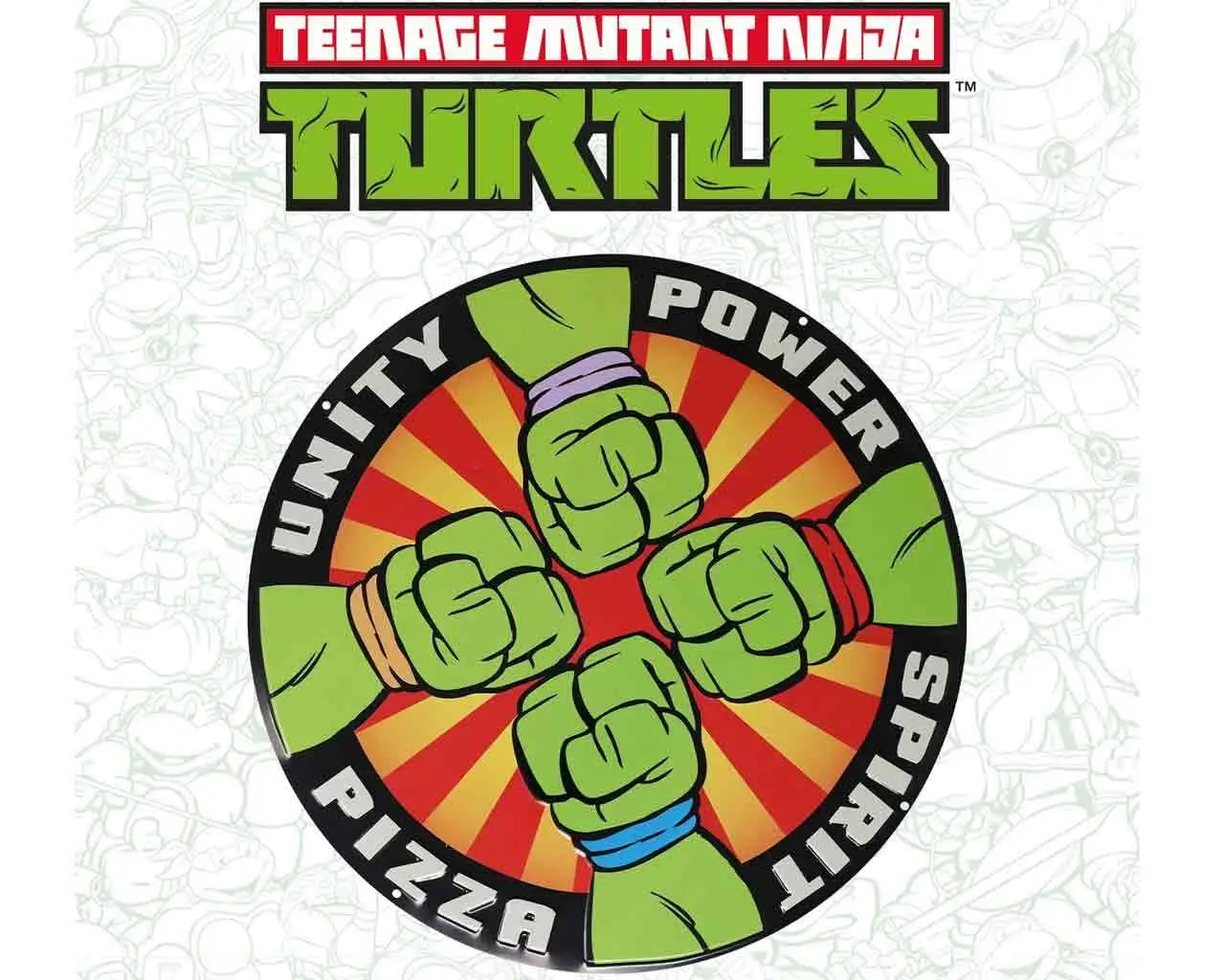 teenage mutant ninja turtles pizza power tin sign