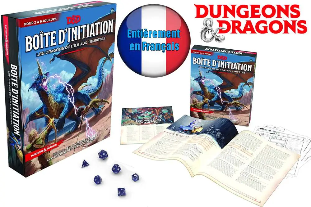 dungeons & dragons - boîte d'initiation – les dragons de l'ile aux tempêtes - version française