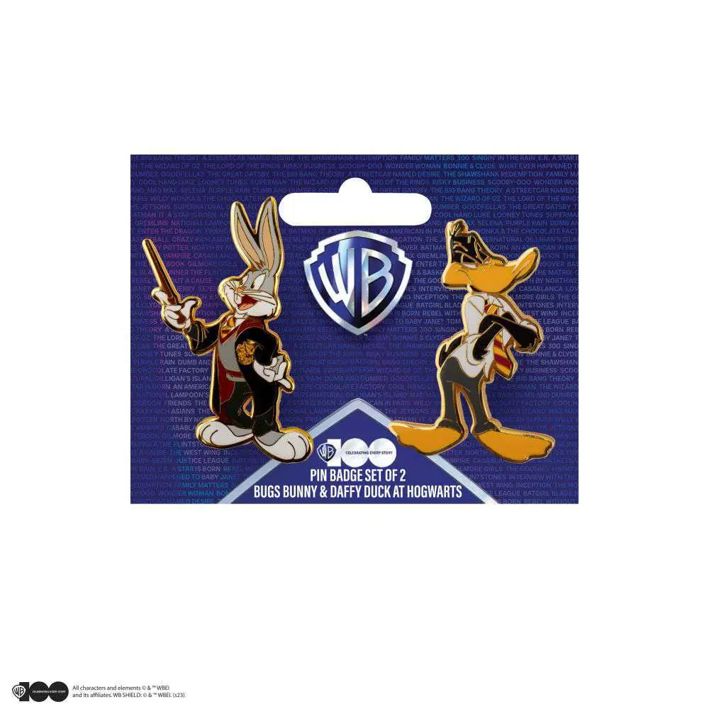 bugs bunny & daffy duck at hogwarts pin set (2)