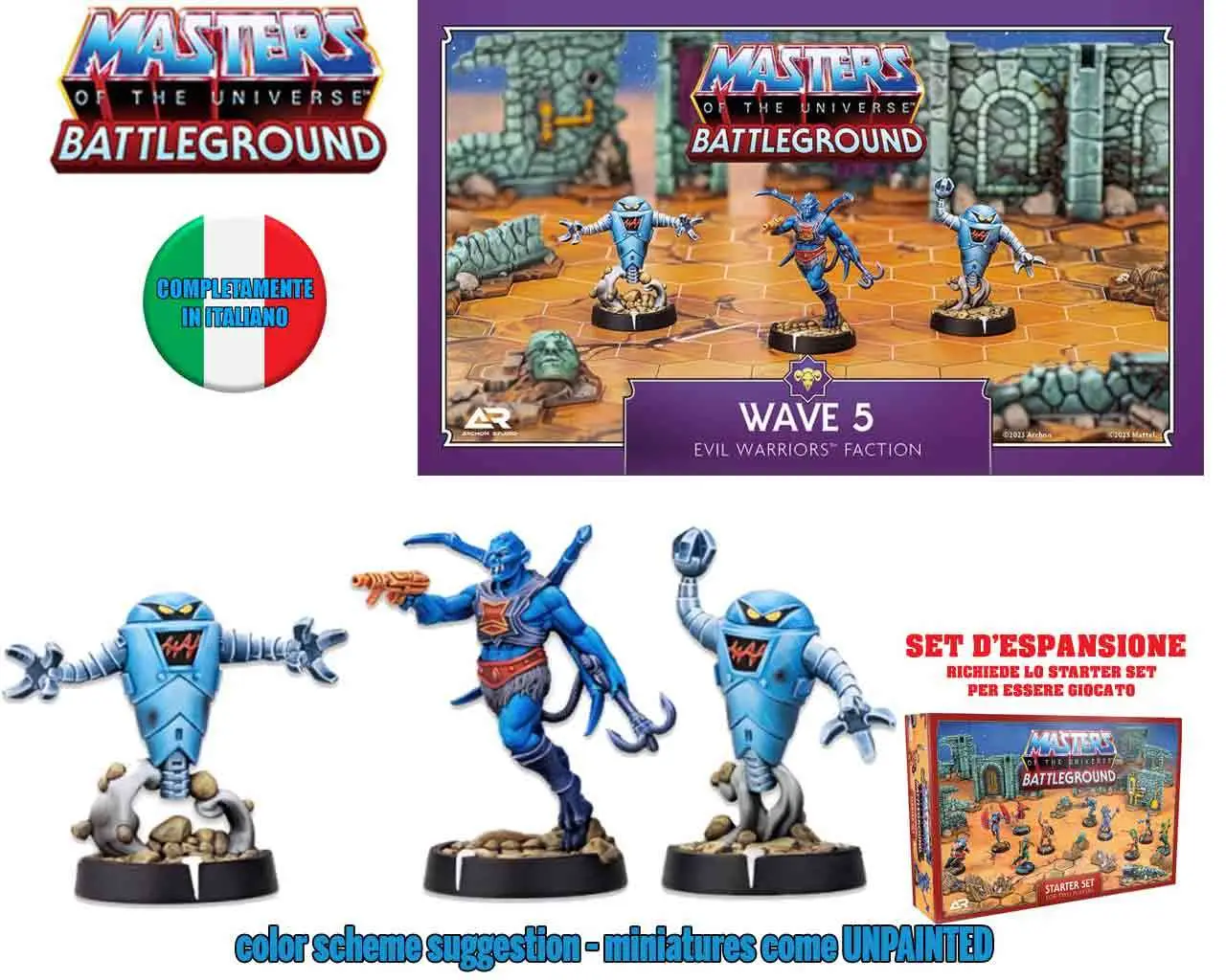 motu:battleground - wave 5 - evil warriors faction -  edizione italiana