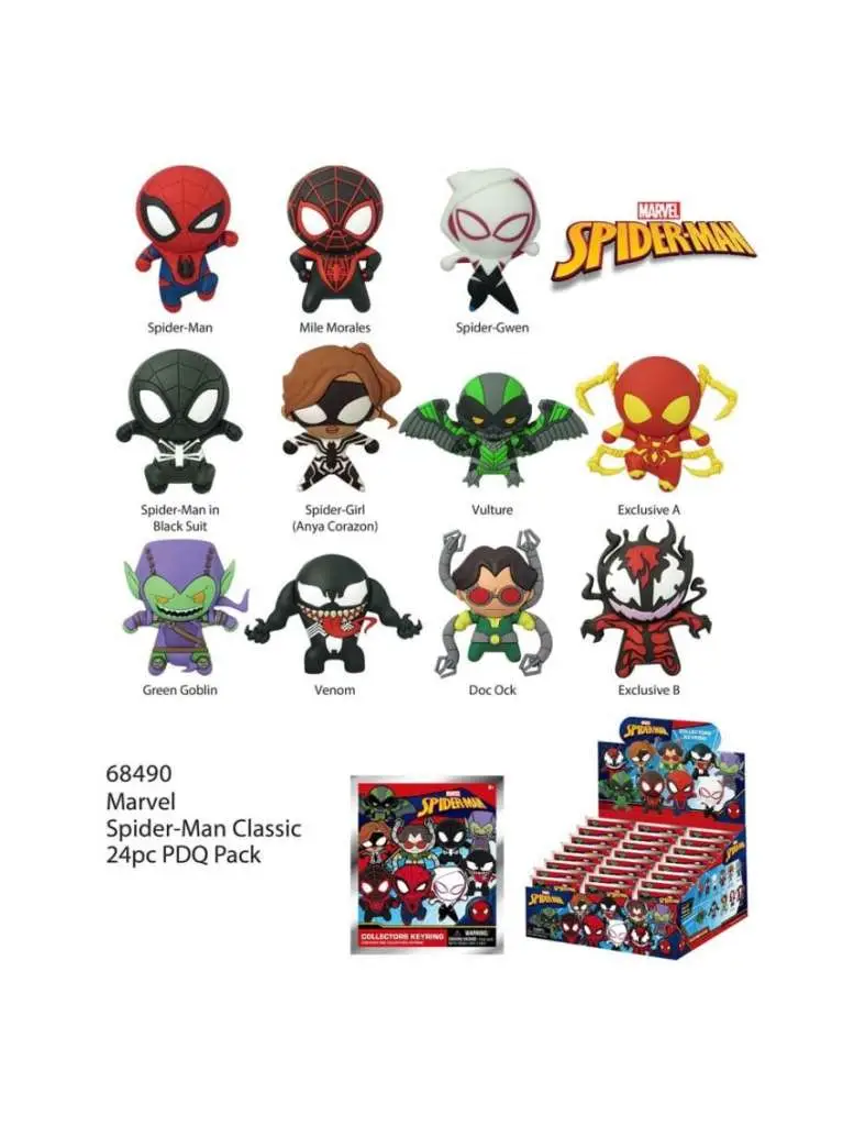classic spider-man bag clip blind box display (24)