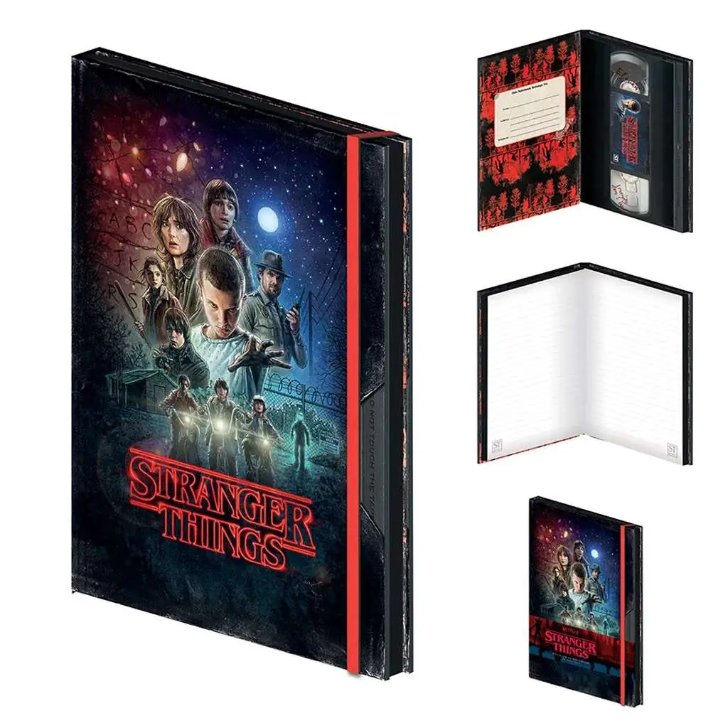 stranger things a5 notebook vhs