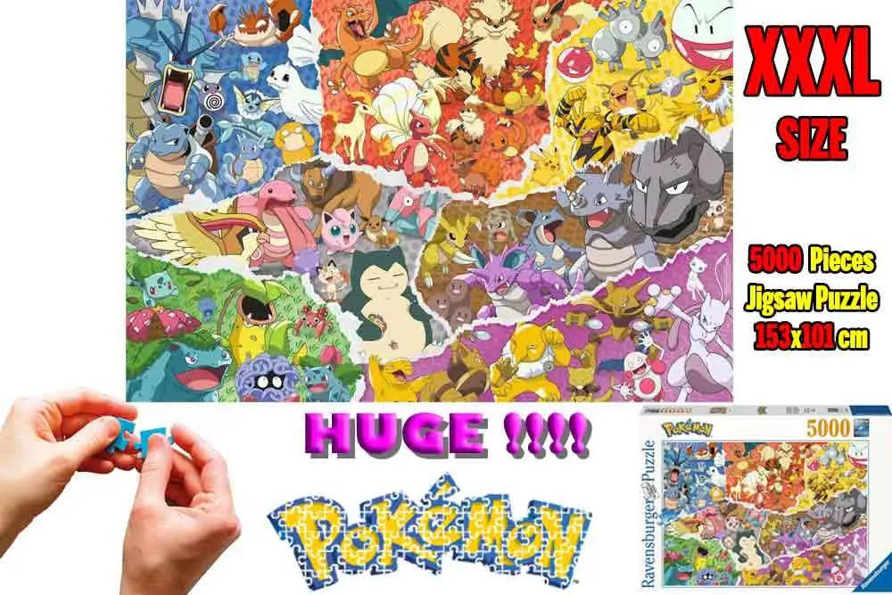pokemon: elements - giant jigsaw puzzle 5000 pcs