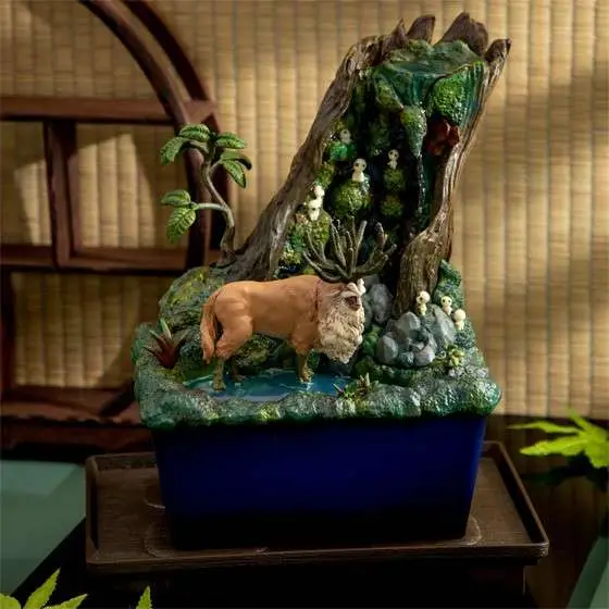 princess mononoke bonsai water garden great forest spirit diorama statue