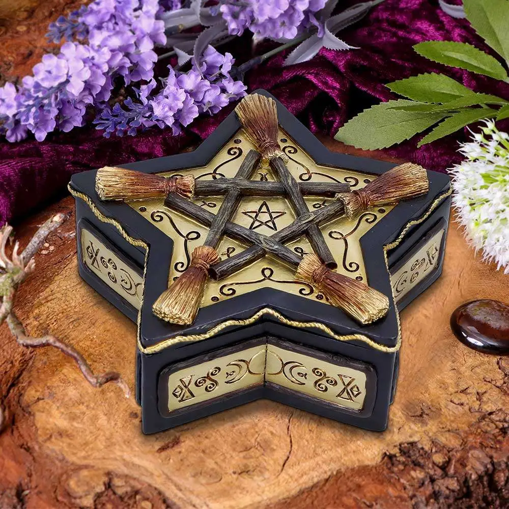 magick protector wiccan broomstick box