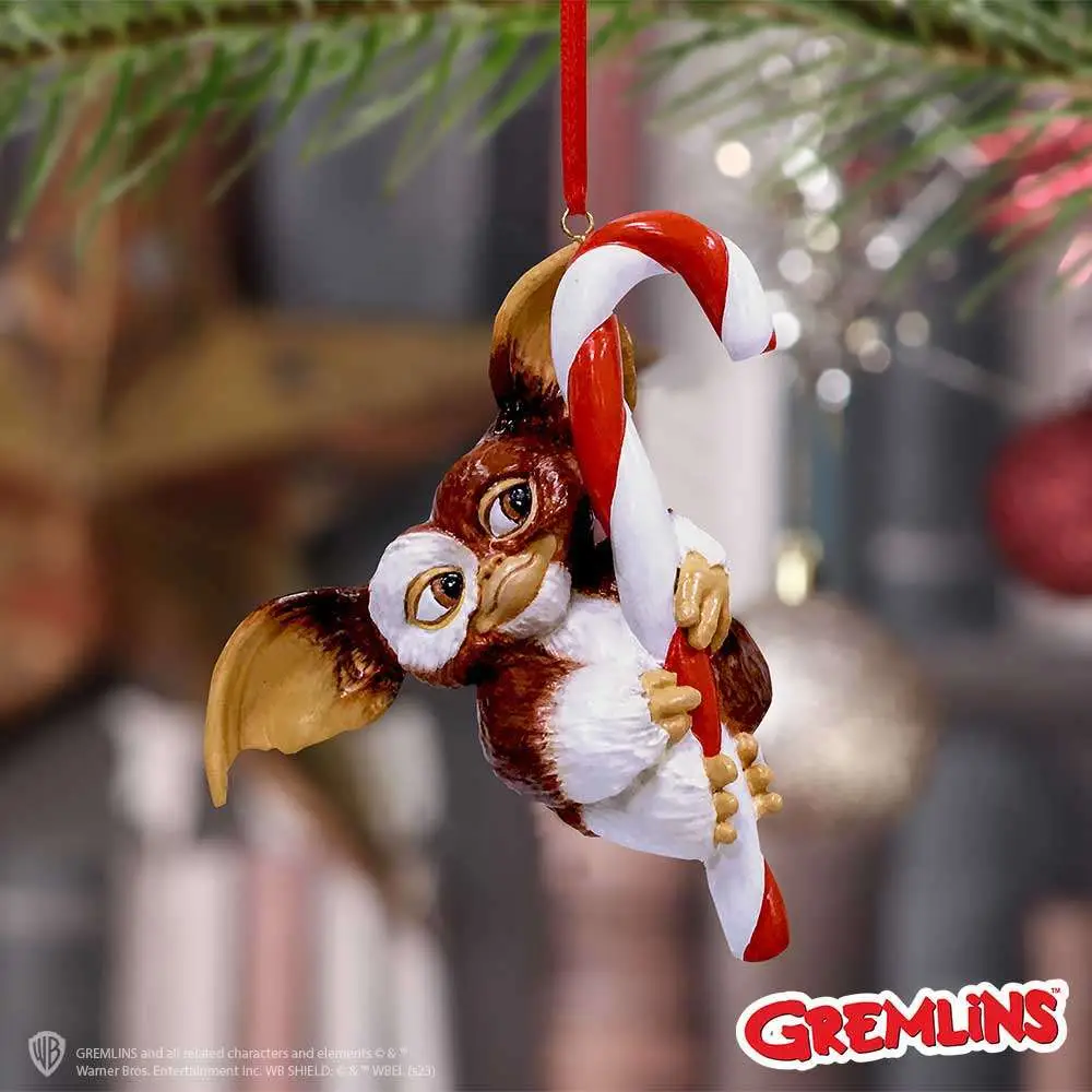 gremlins gizmo candy cane hanging ornament