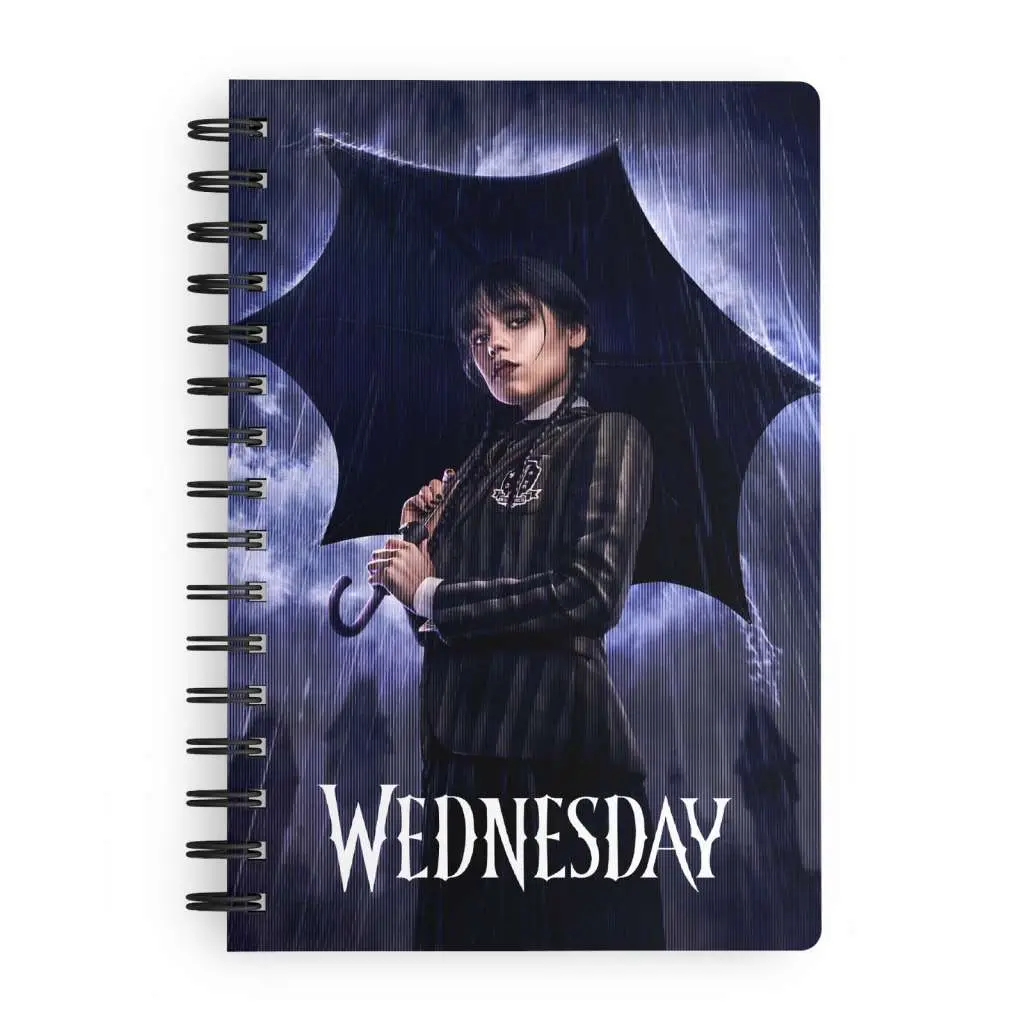 wednesday rain wednesday 3d effect notebook