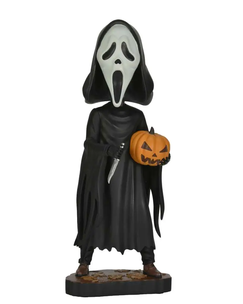 ghost face with pumpkin headknocker