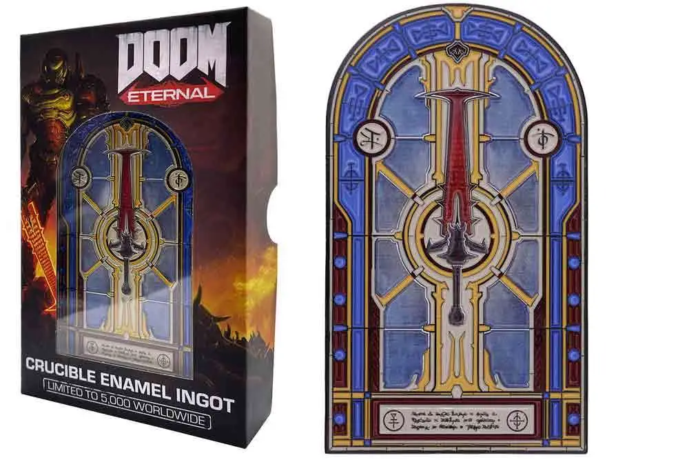 doom - limited edition crucible sword stained glass window ingot