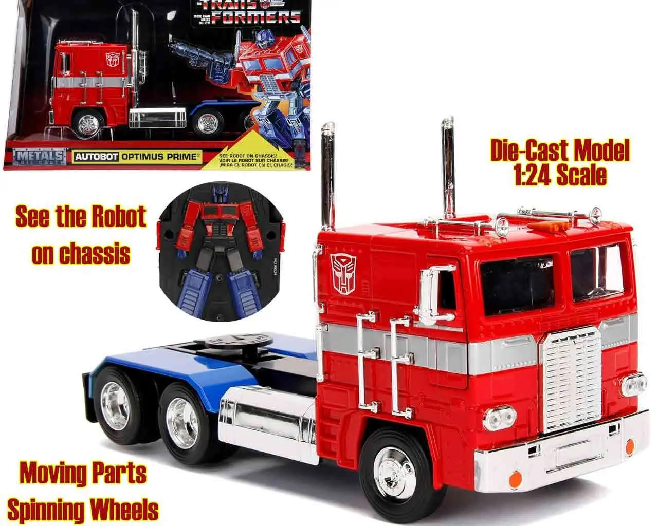 transformers generation 1 - optimus prime - 1:24 die-cast model