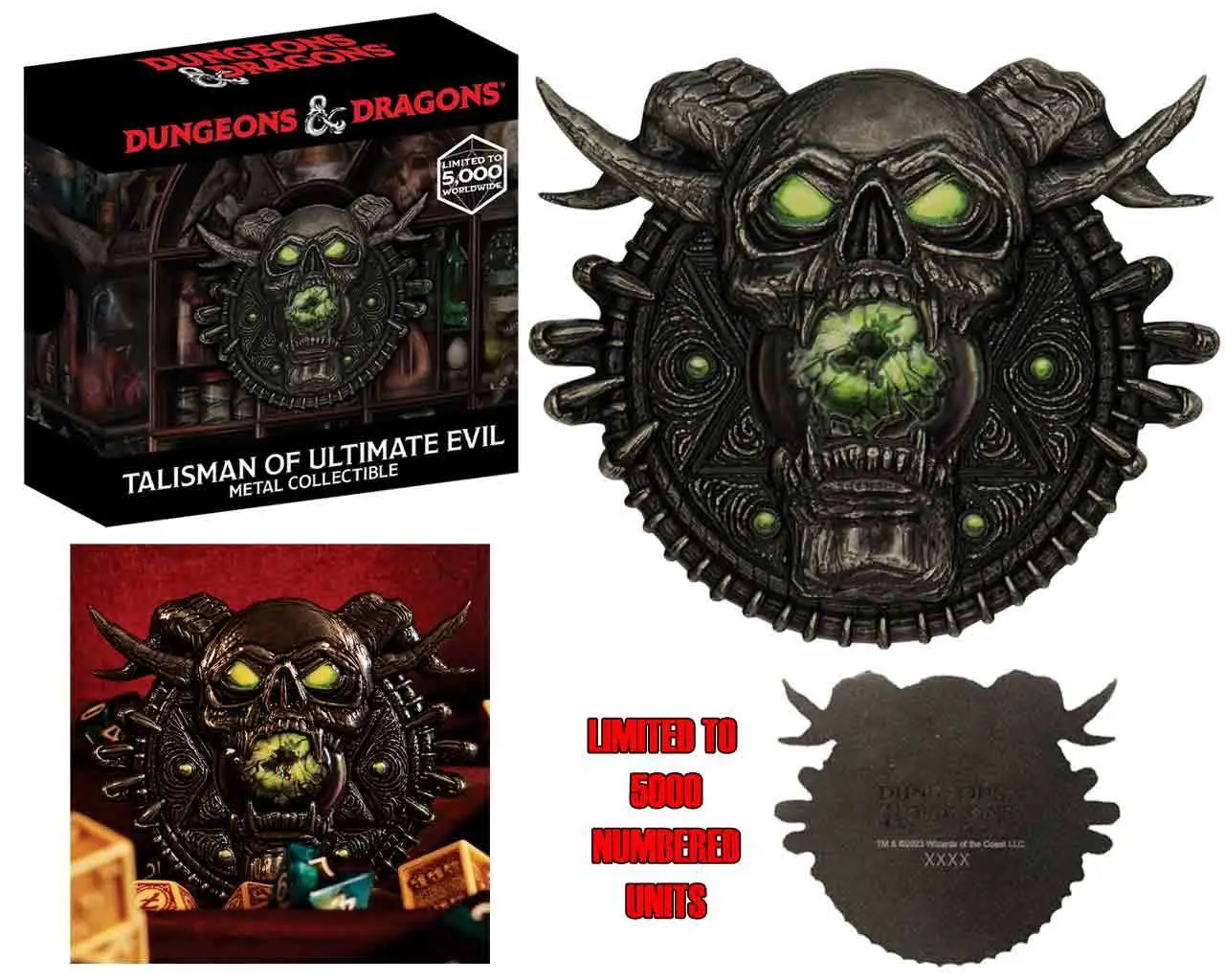 dungeons & dragons limited edition talisman of ultimate evil medallion and art card
