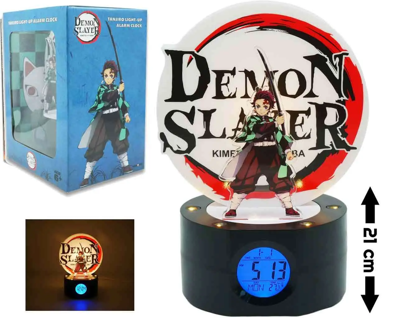 demon slayer - light-up tanjiro alarm clock