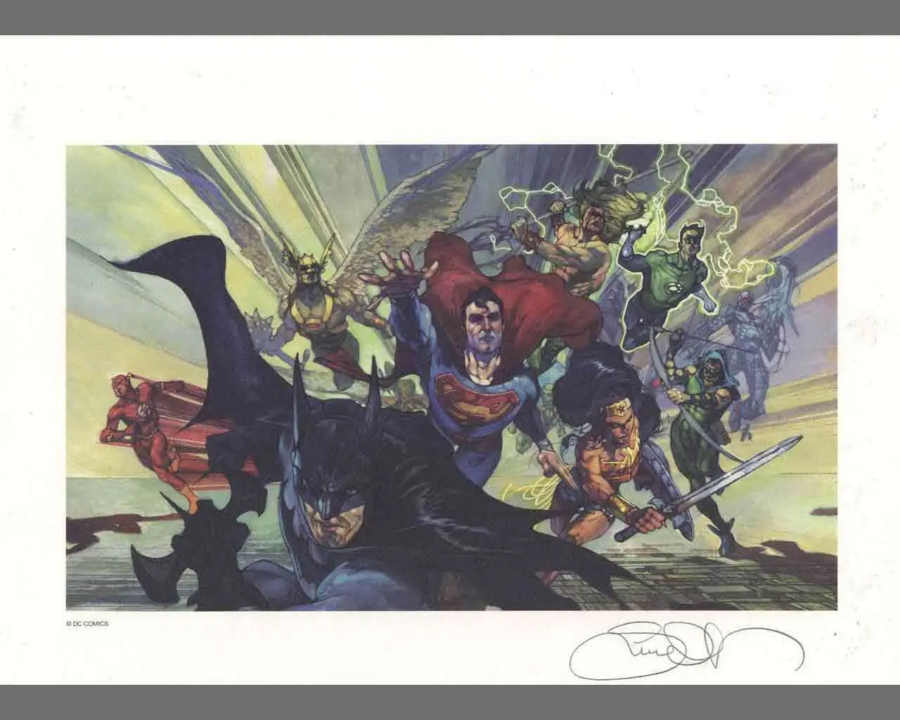 simone bianchi - justice league of america - limited edition lytho