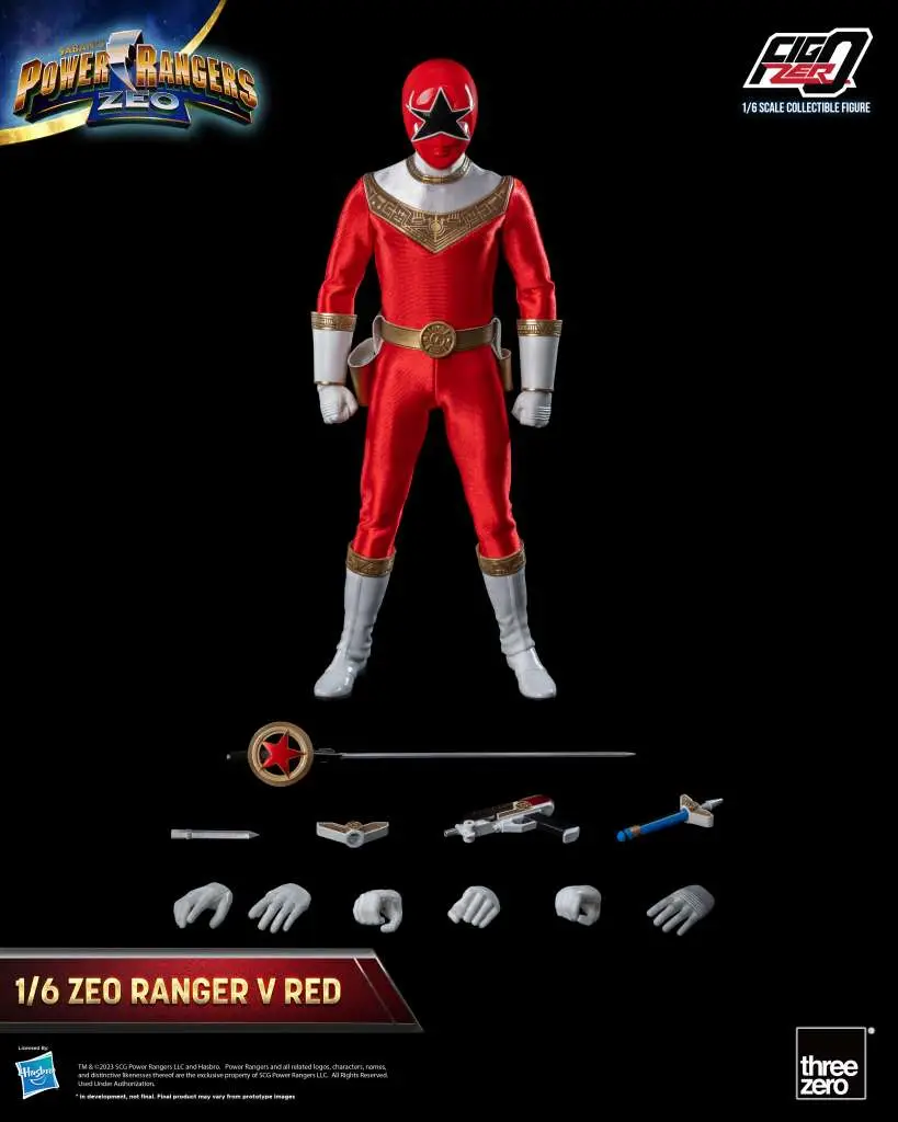 power rangers zeo ranger v red  1/6 figure